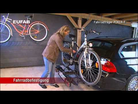 EUFAB Fahrradträger Kupplungsträger Poker-F klappbar, für 2 Räder